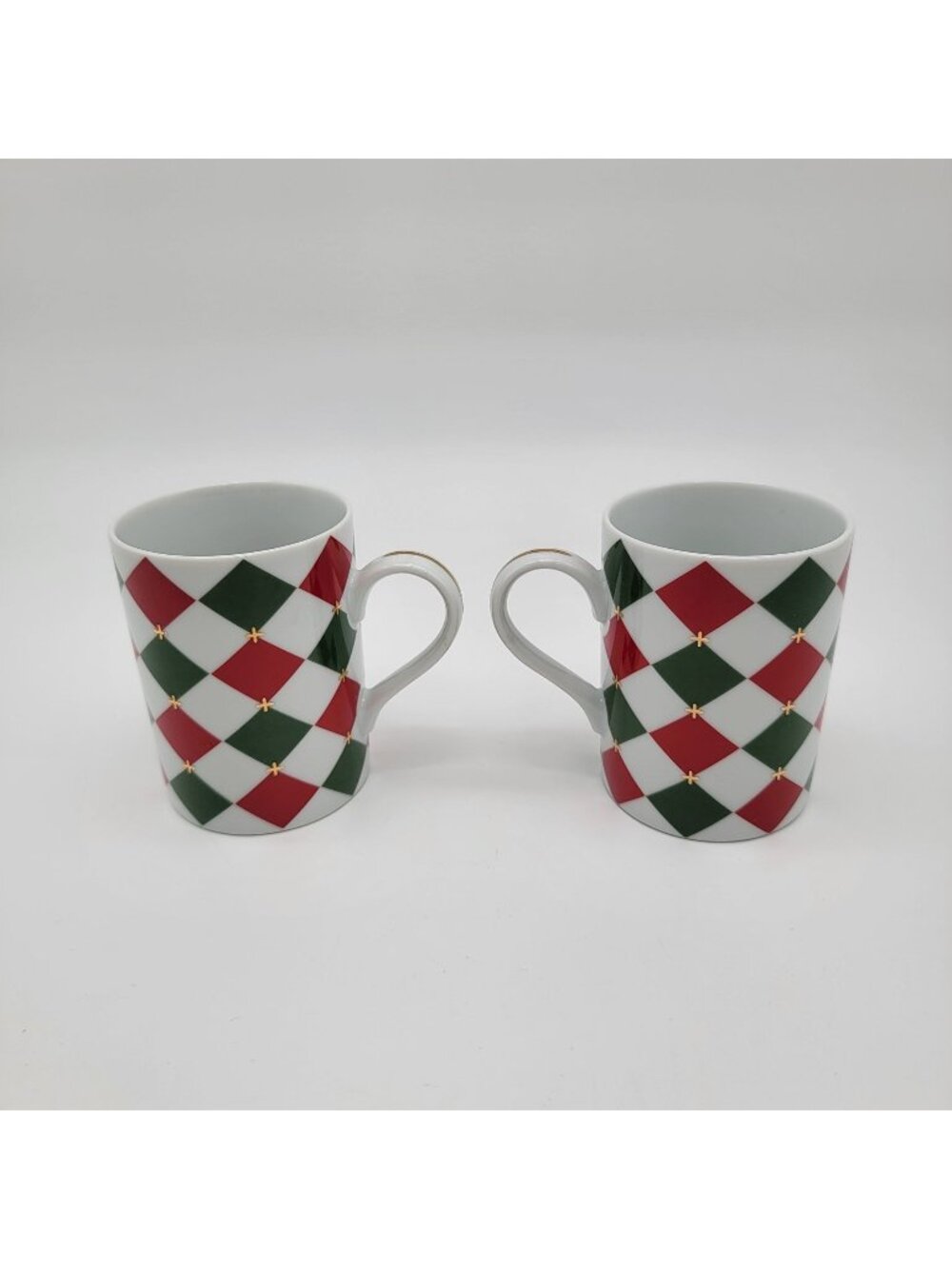 Williams Sonoma Harlequin Porcelain Mugs